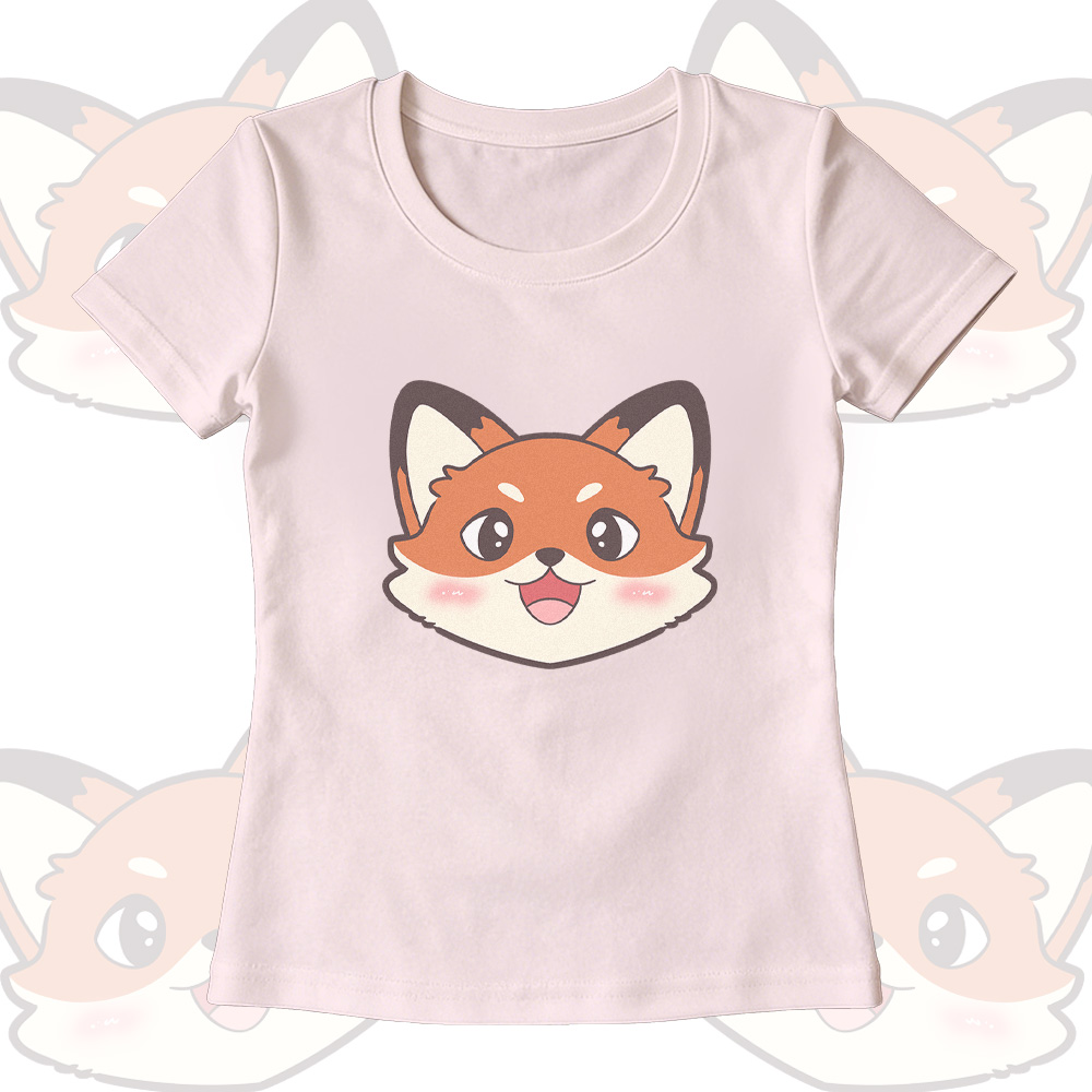 Fox Graphic U-Neck T-shirt Wide Leg Pants Modakawa Matching Outfit - Pink T-shirt - XL - image 4