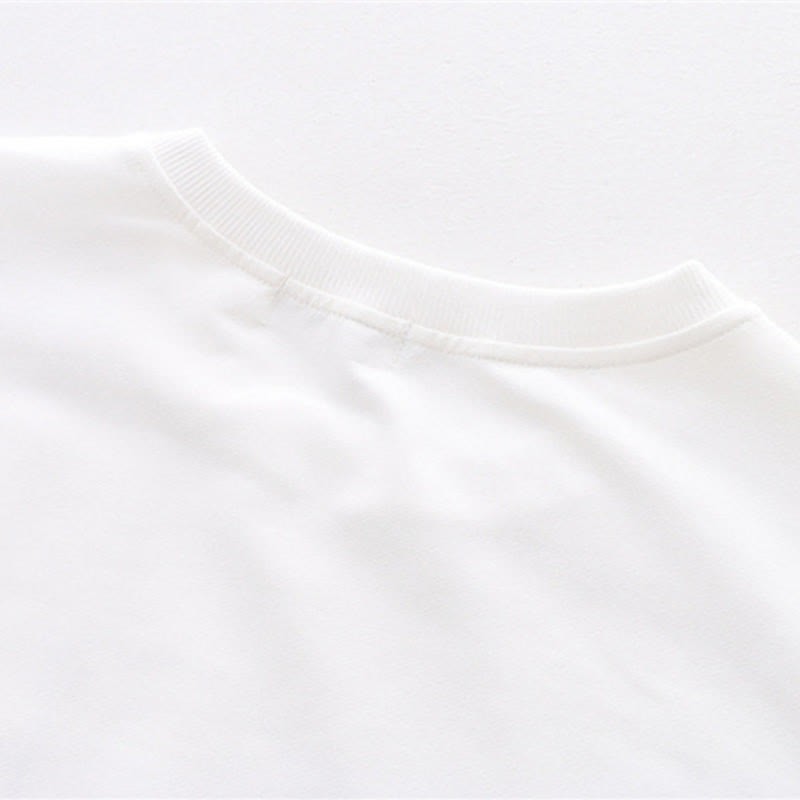 Cartoon Bear Letter Print Stripe Sleeve Sweatshirt - image 10