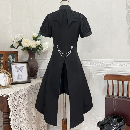 Zipper Vest Dress Pearl Bowtie Shirt Shorts Matching Outfit - image 13