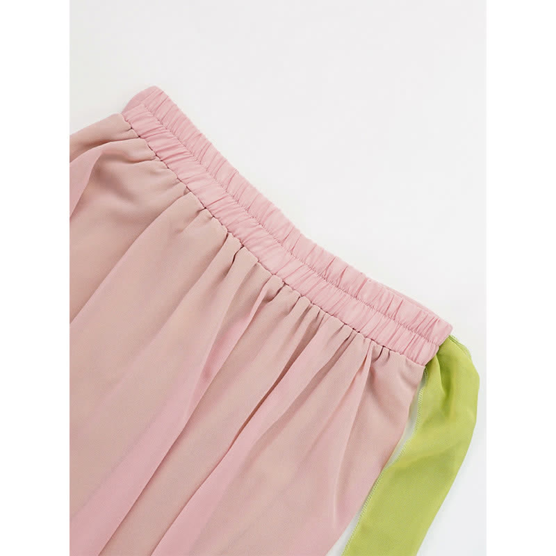 Vintage High Waist Lace Up Flowy Wide Leg Casual Pants - image 15