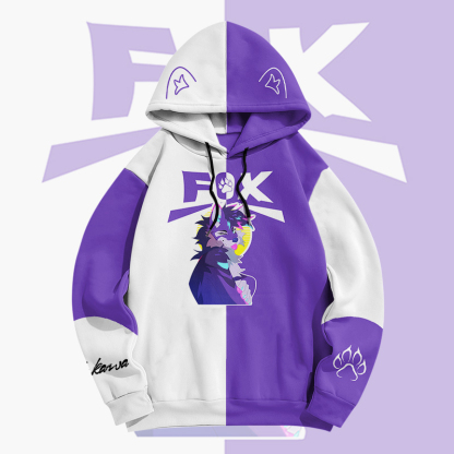 MODAKAWA X pandashk Tongue Out Fox Graphic Pullover Hoodie - image 4