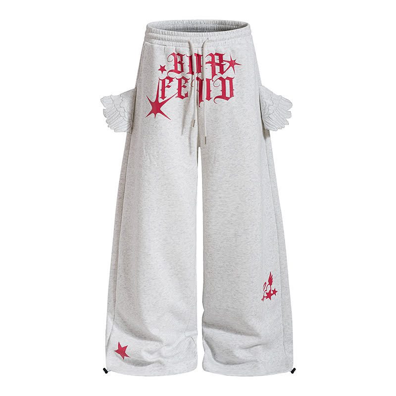  High Quality Durable Press Bow Horse Embroidery Top Wing Decor Pants  Two Pieces Set - Pants - XL - image 10