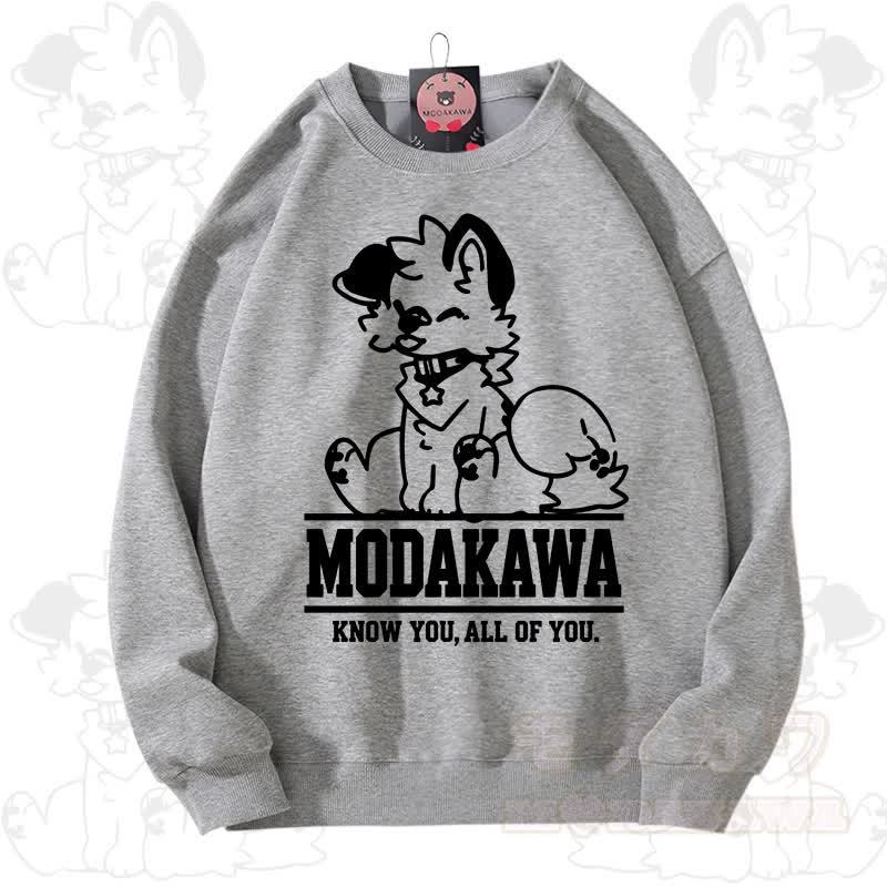 MODAKAWA X popipeko Kawaii Puppy Graphic Unisex Sweatshirt - Dark Gray - 3XL - image 10