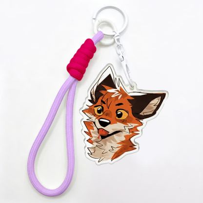 MODAKAWA X atka Tongue Out Fox Keychain Birthday Gift - Purple - image 7