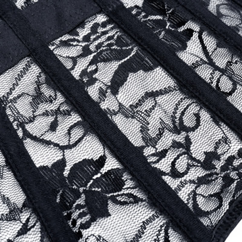 Lace See Through Corset Tops With Garter - image 13
