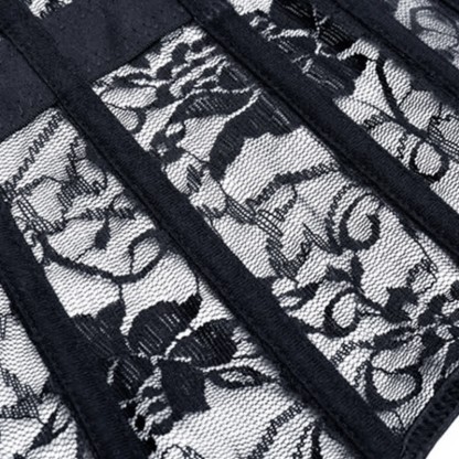 Lace See Through Corset Tops With Garter - image 13