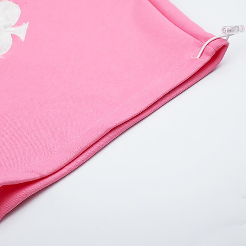  High Quality Durable Press Polka Dot Embroidery T-shirt  Wide Leg Pants Two Pieces Set - image 16