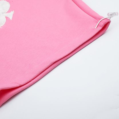  High Quality Durable Press Polka Dot Embroidery T-shirt  Wide Leg Pants Two Pieces Set - image 16