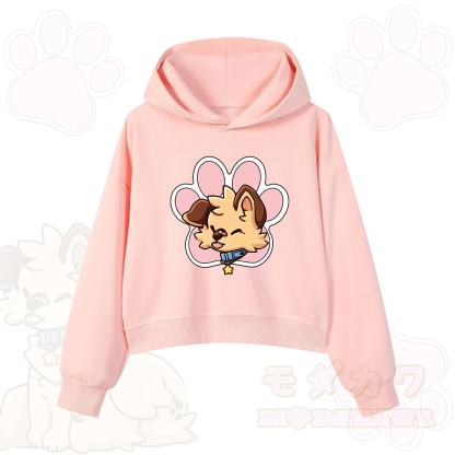 MODAKAWA X popipeko Cute Puppy Print Hoodie Sweatshirt - Pink - 3XL - image 5