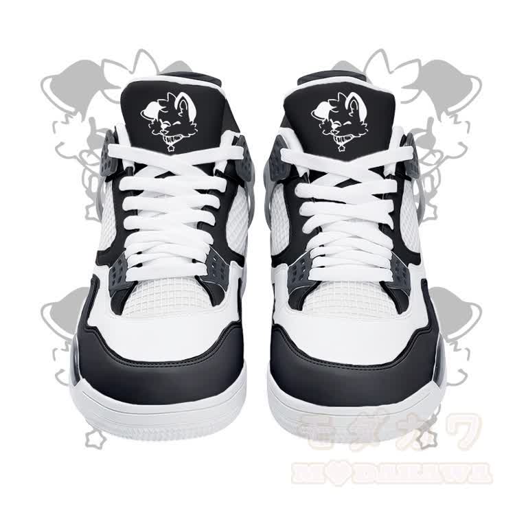 MODAKAWA X popipeko Puppy Graphic Lace Up Sports Air Cushion Shoes - Black - 48 - image 6
