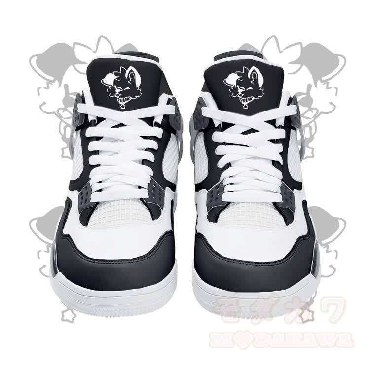 MODAKAWA X popipeko Puppy Graphic Lace Up Sports Air Cushion Shoes - Black - 48 - image 6