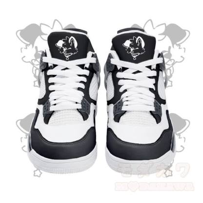 MODAKAWA X popipeko Puppy Graphic Lace Up Sports Air Cushion Shoes - Black - 48 - image 6