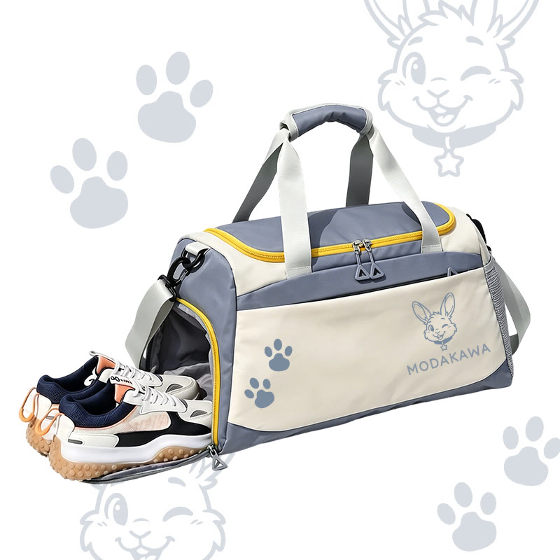 Bunny Graphic Modakawa Large Capacity Sports Gym Duffel Bag - Blue - 55*28*26 cm - image 4