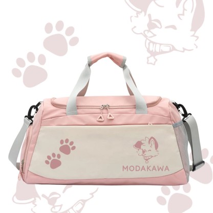 MODAKAWA X popipeko Puppy Graphic Large Capacity Sports Gym Duffel Bag - Pink - 55*28*26 cm - image 4