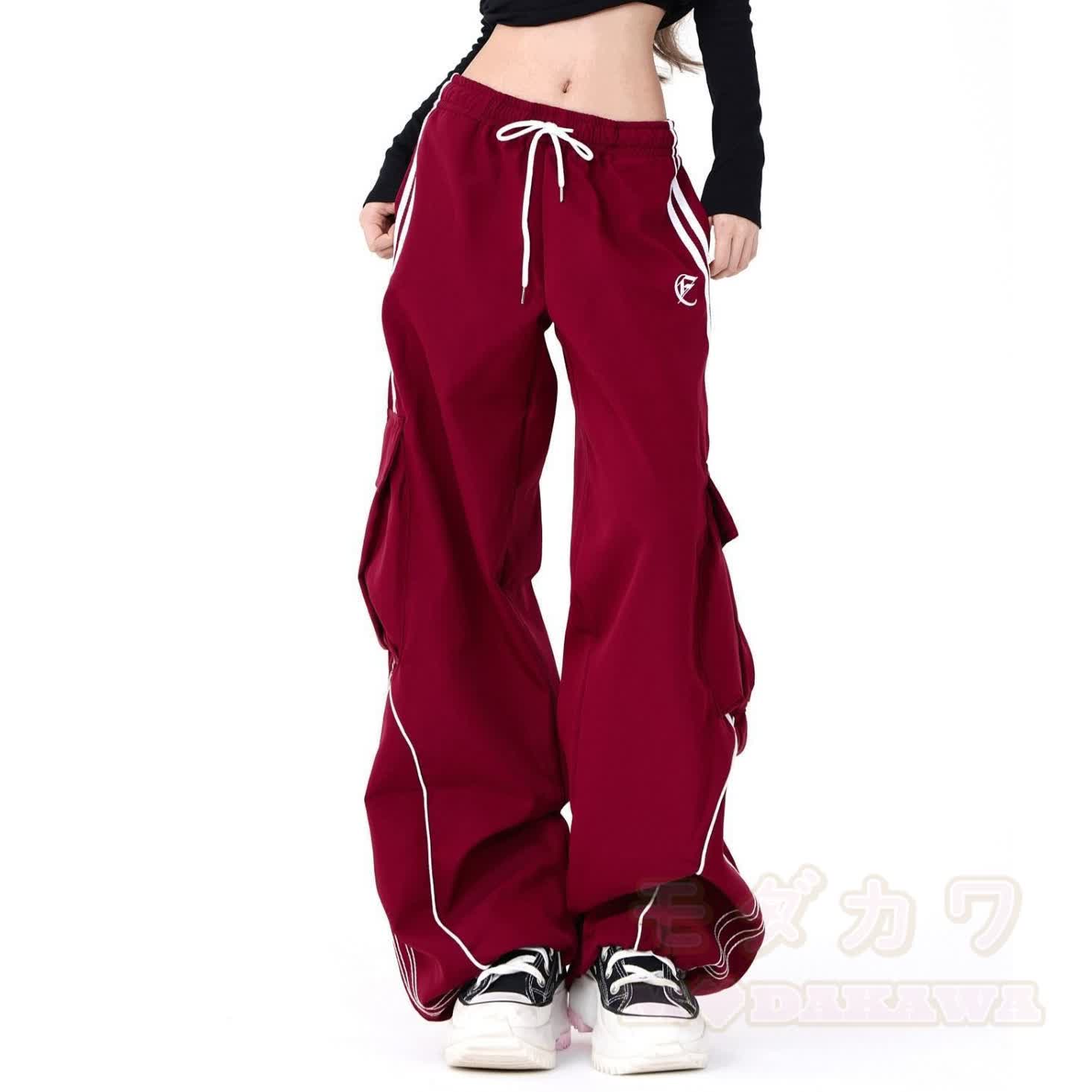 Preppy Long Sleeve Sweatshirt and Vest and Wide Leg Cargo Pants Three Pieces Set - image 12