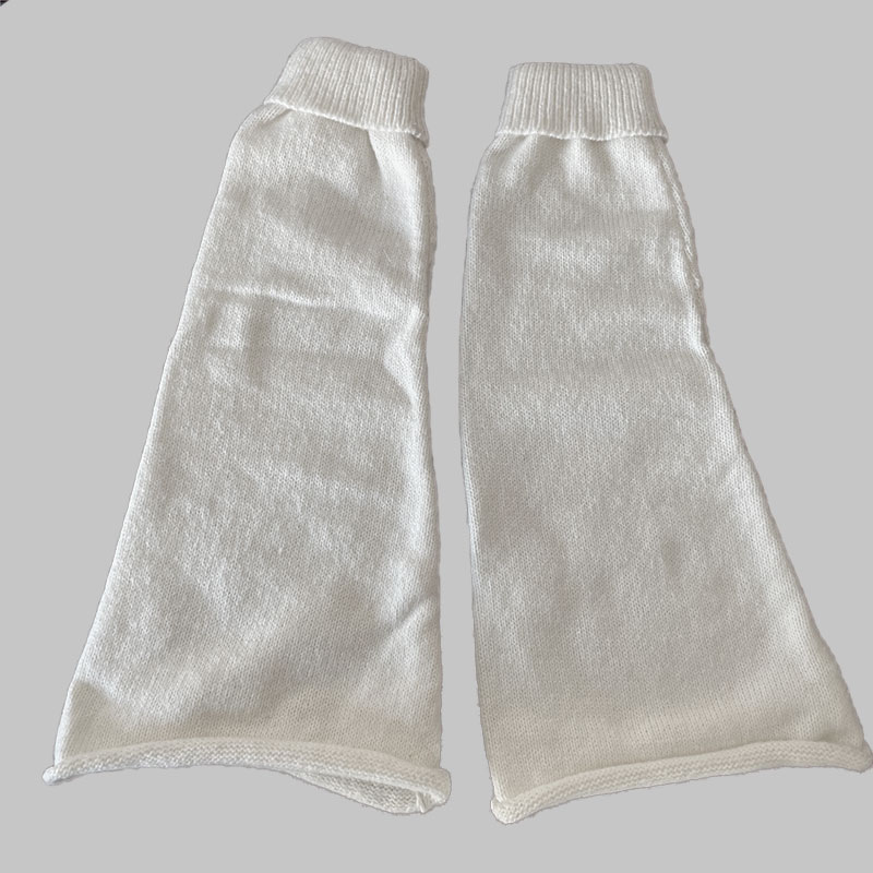 JK Pure Color Knit Leg Warmers - White - One Size - image 11