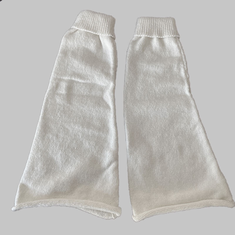 JK Pure Color Knit Leg Warmers - White - One Size - image 11