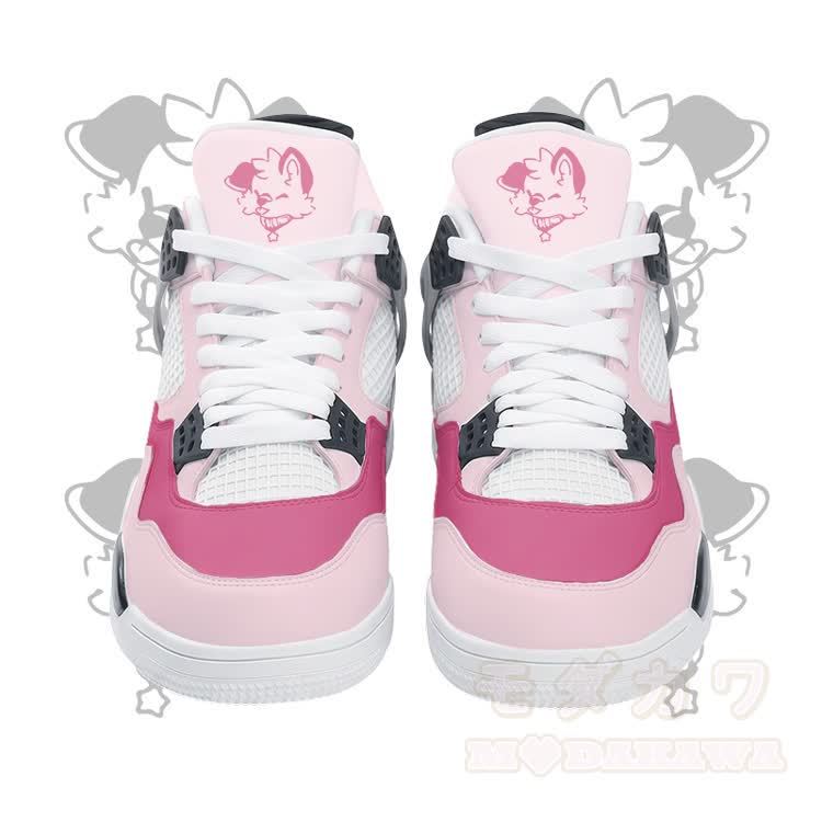 MODAKAWA X popipeko Puppy Graphic Lace Up Sports Air Cushion Shoes - Pink - 48 - image 7