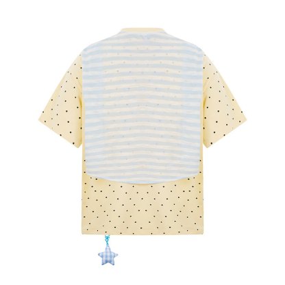 High Quality Durable Press Polka Dot Embroidery T-shirt  Wide Leg Pants Two Pieces Set - image 5