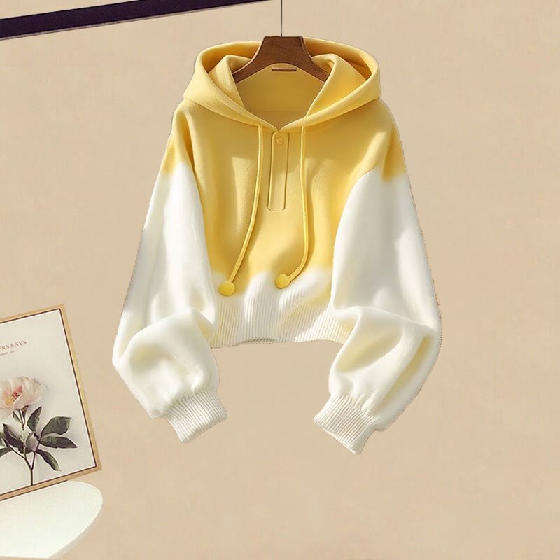 Gradient Hoodie Denim Overalls Matching Outfit - Hoodie (Single) - 3XL - image 5