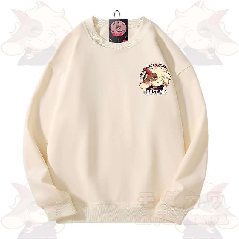 MODAKAWA X zarckets TRUST ME Fox Graphic Unisex Sweatshirt - Beige - 3XL - image 11
