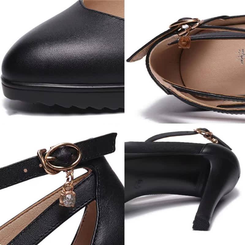Pure Color High Heels Mary Janes Shoes - image 12