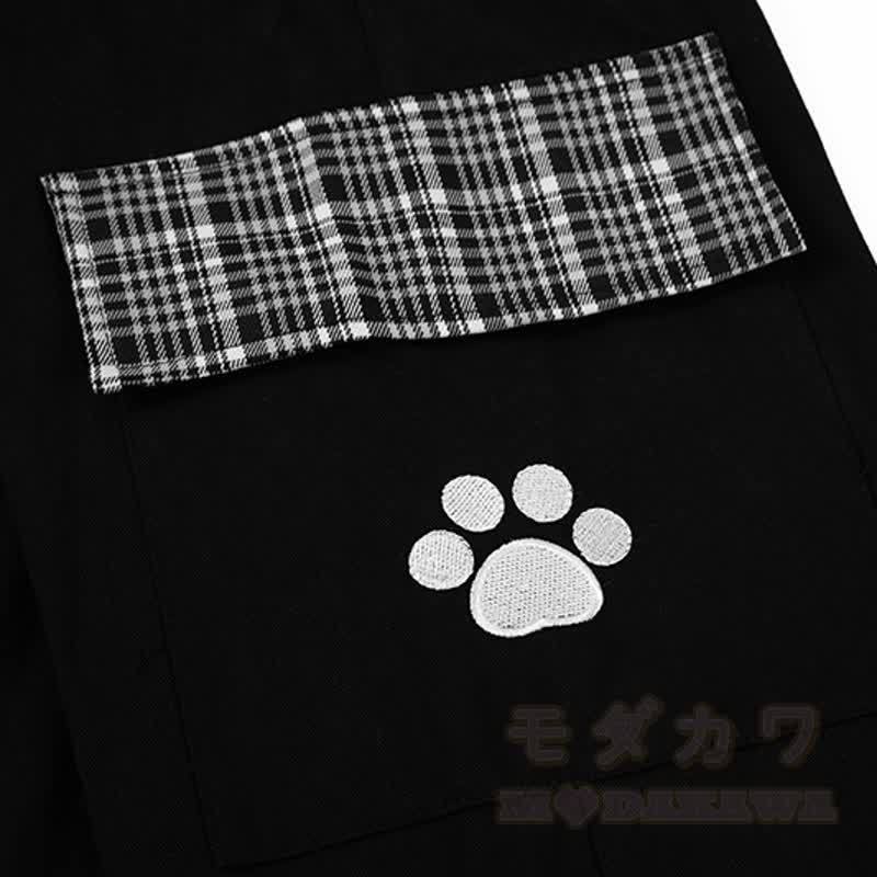 High Quality Durable Press Bear Embroidery Pendant Plaid Overalls - image 11