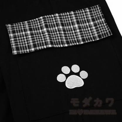 High Quality Durable Press Bear Embroidery Pendant Plaid Overalls - image 11