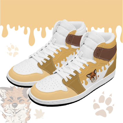 MODAKAWA X atka Smoking Fox Graphic High Top Canvas Shoes - Yellow - 48 - image 2