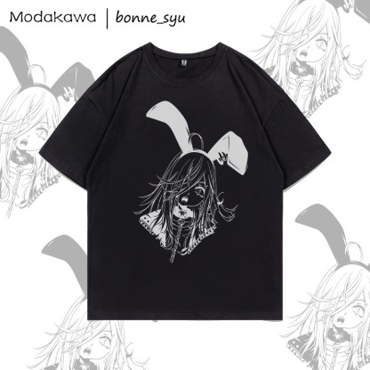 MODAKAWA X bonne_syu Gothic Bunny Girl Graphic T-shirt - Black - 5XL - image 3