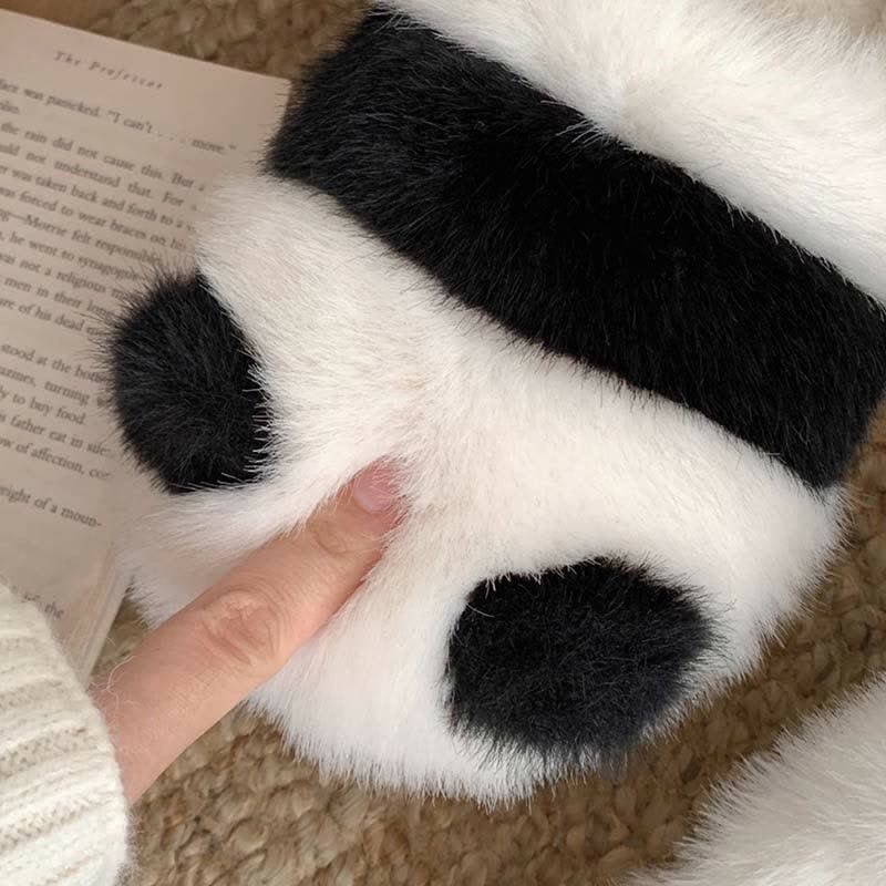 Lovely Cartoon Panda Fuzzy Ball Plush Slippers - image 11