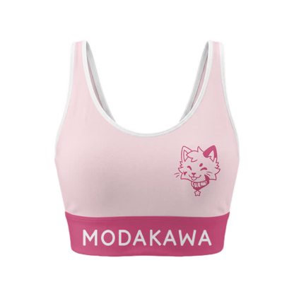 Kitty Graphic Sports Bra Top Leggings Modakawa Matching Outfit - Pink Top - 5XL - image 4