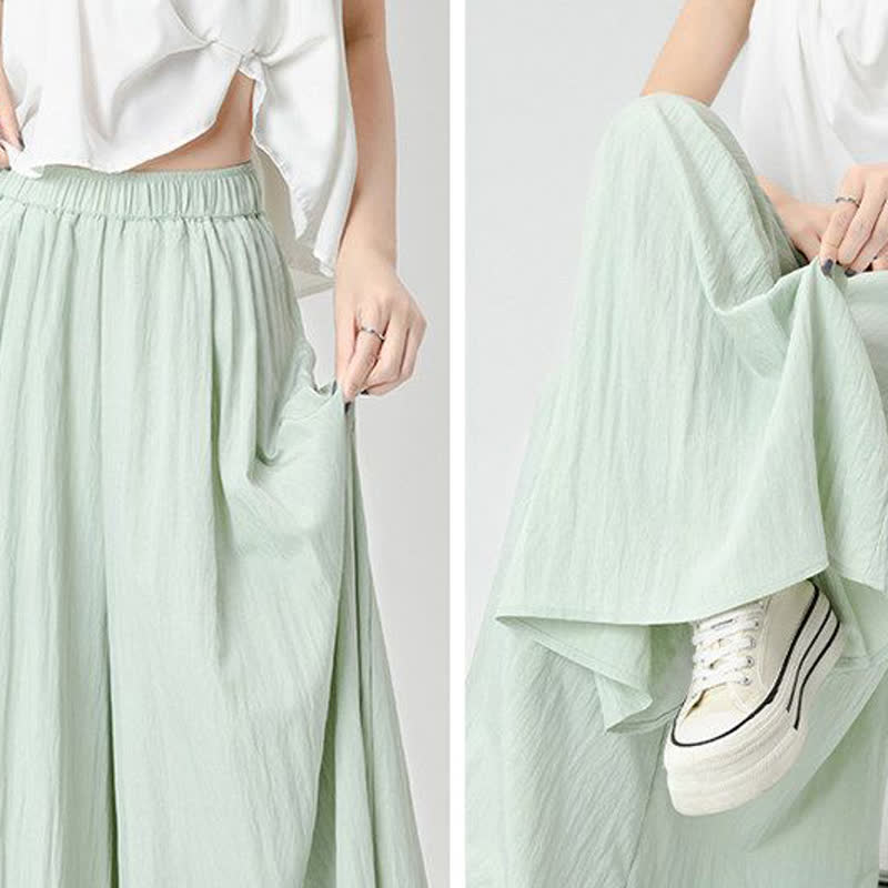Korean Style Irregular Ruffle Cami Dress Wide Leg Pants Two Pieces Set - image 5