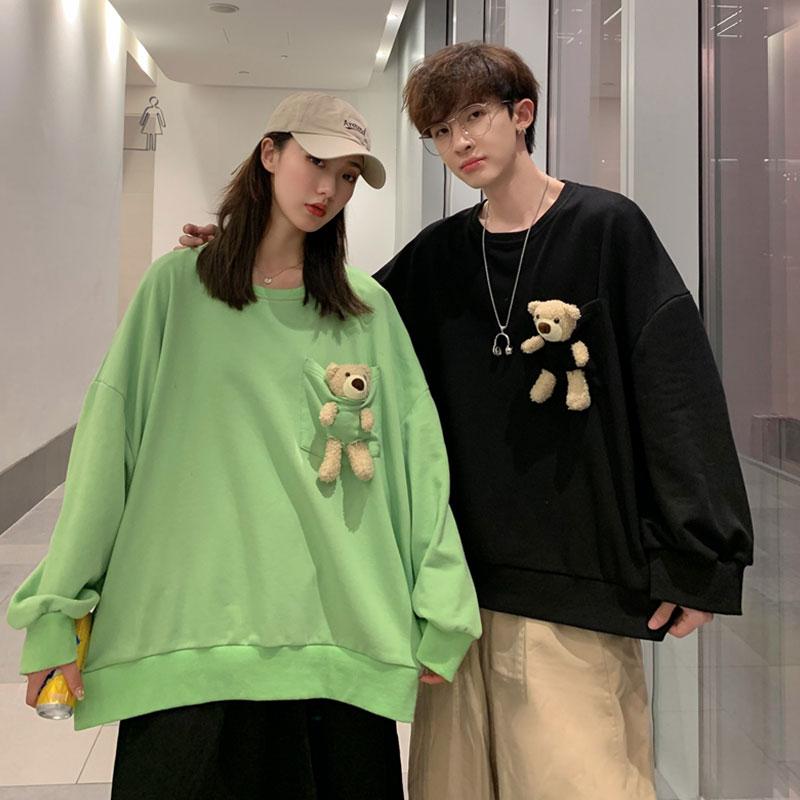 Girlfriend Boyfriend Bear Pocket Sweatshirt - image 1