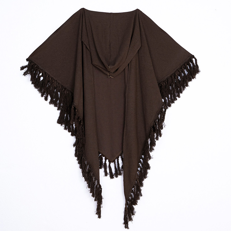 Vintage Tassel Dress Lace-up Top Cape Matching Outfit - Cape - L - image 4