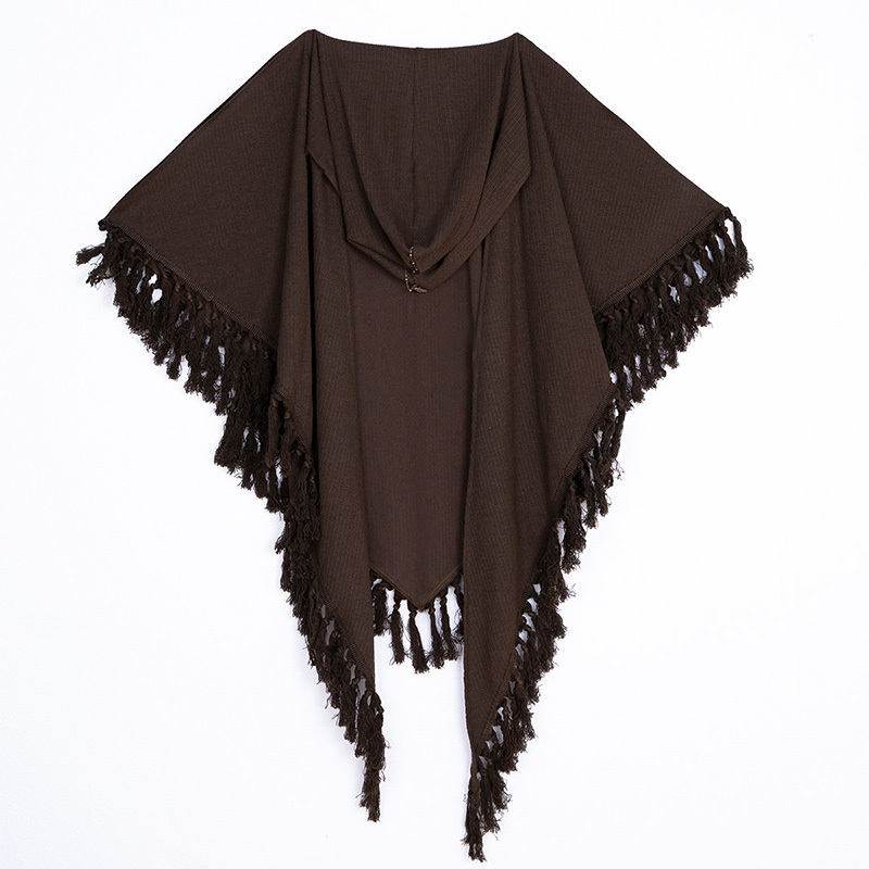 Vintage Tassel Dress Lace-up Top Cape Matching Outfit - Cape - L - image 4