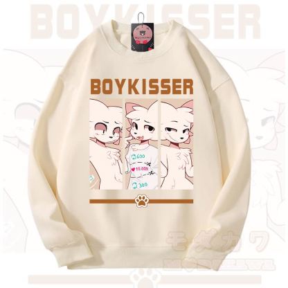 MODAKAWA X zarckets BOYKISSER Fox Graphic Unisex Sweatshirt - Beige - 3XL - image 14