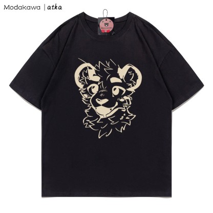 MODAKAWA X atka Cheeky Tiger Face Graphic T-shirt - Black - 5XL - image 3