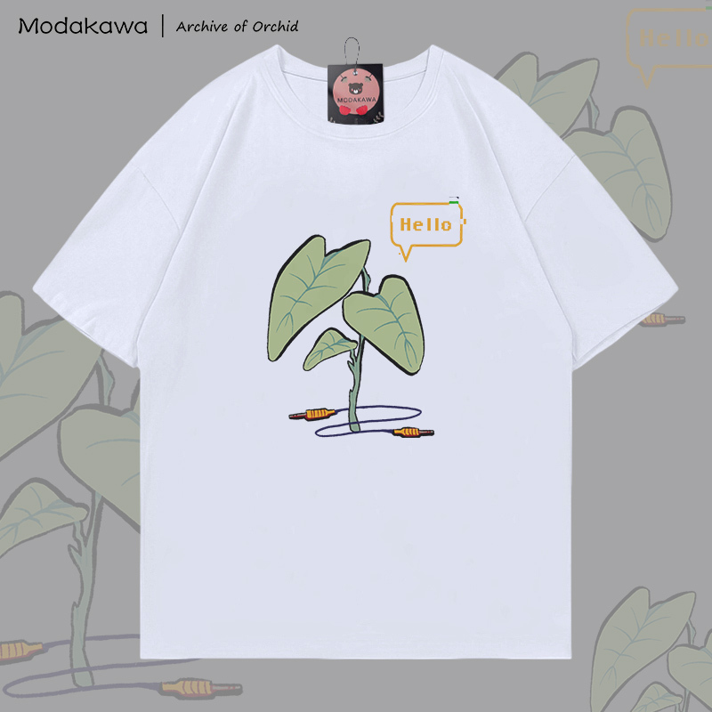 MODAKAWA X Archive of Orchid HELLO Plant Graphic 100% Cotton T-shirt - image 4