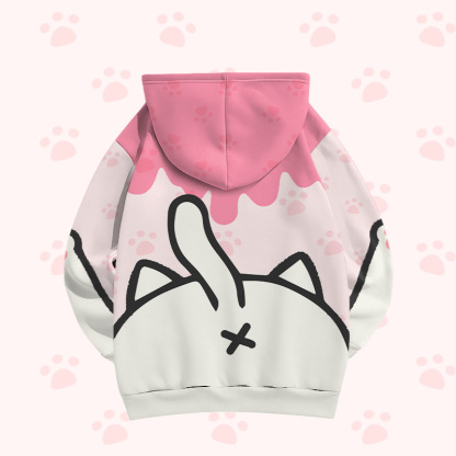 Cat Graphic Modakawa Pullover Hoodie - image 6
