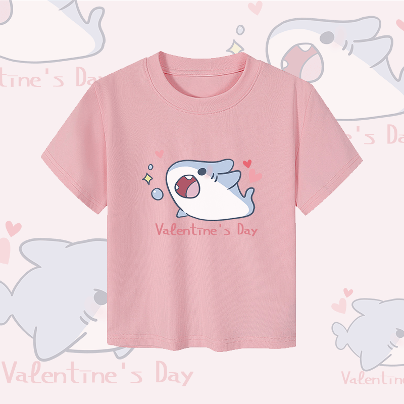 MODAKAWA Cheerful Shark Graphic Couple Top - Crop Top - Pink - 5XL - image 6