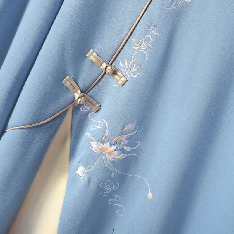 Embroidery Loose Hoodie Vintage Sweatshirt Dress - image 8