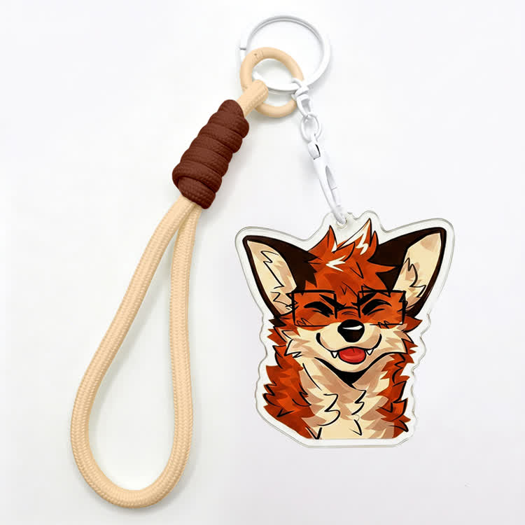 MODAKAWA X atka Glasses Fox Keychain Birthday Gift - Apricot - image 5