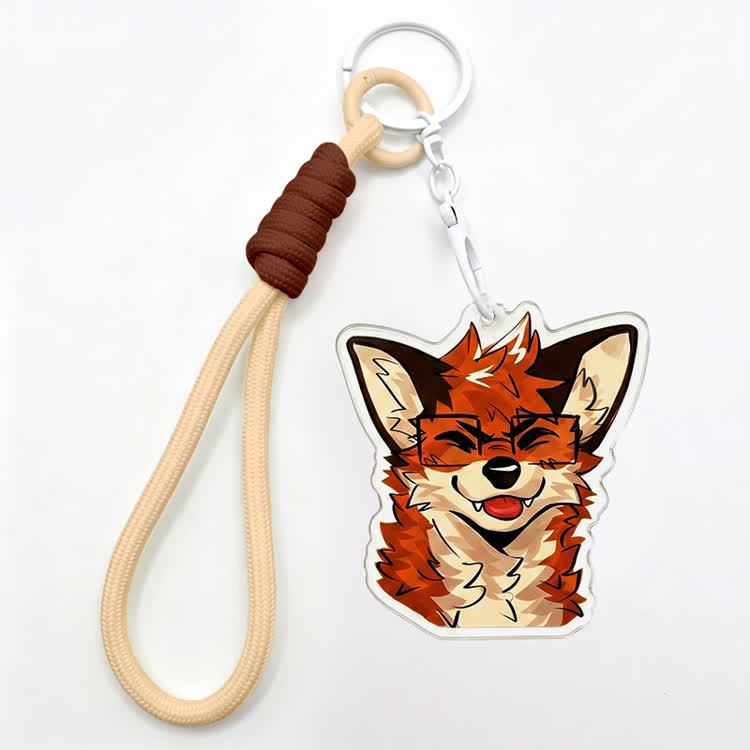 MODAKAWA X atka Glasses Fox Keychain Birthday Gift - Apricot - image 5