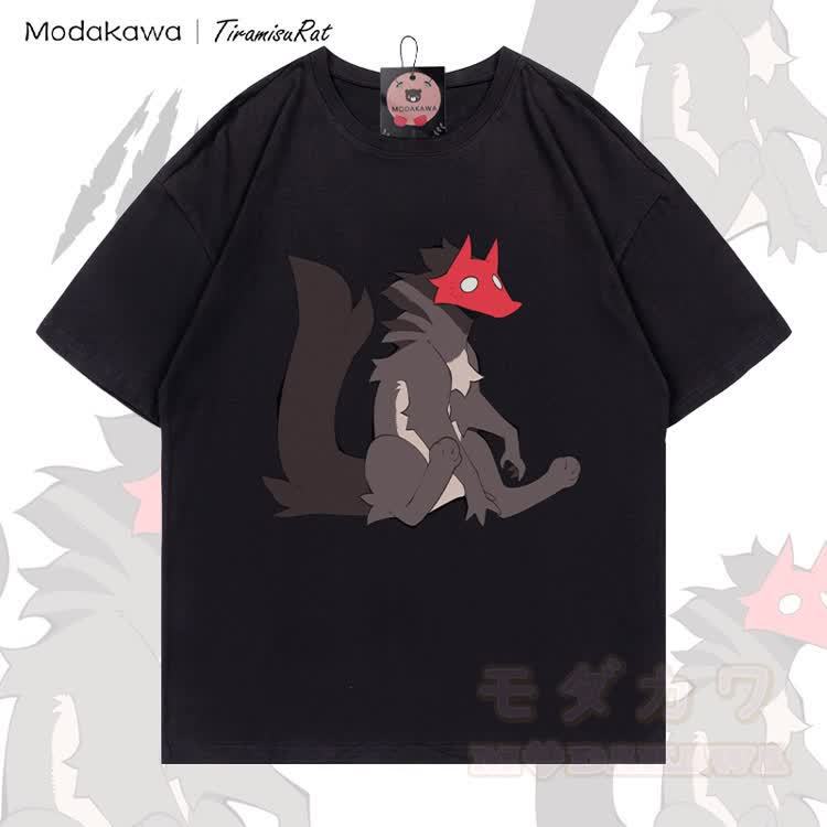 MODAKAWA X TiramisuRat Masked Rat Graphic 100% Cotton T-shirt - Black - 5XL - image 5