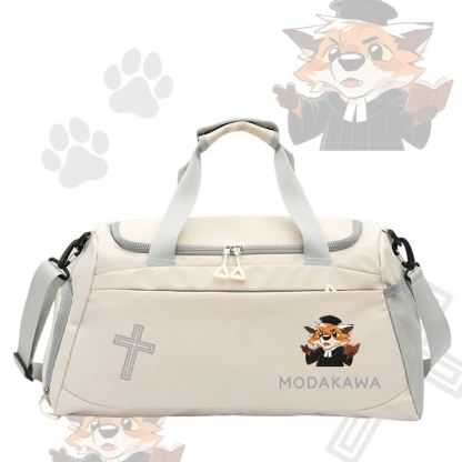 Fox Pastor Graphic Modakawa Large Capacity Sports Gym Duffel Bag - White - 55*28*26 cm - image 6