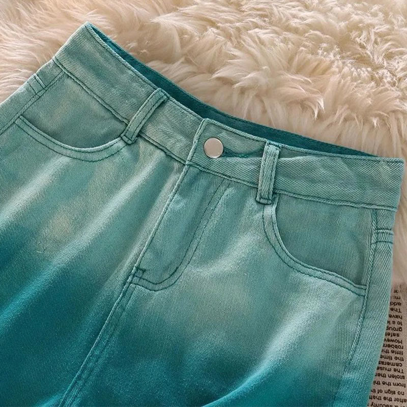 Gradient Pockets Denim Casual Shorts - image 5