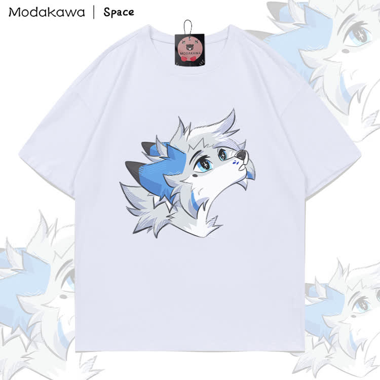 MODAKAWA X Space Barker Looking Up Graphic 100% Cotton T-shirt - White - 5XL - image 4