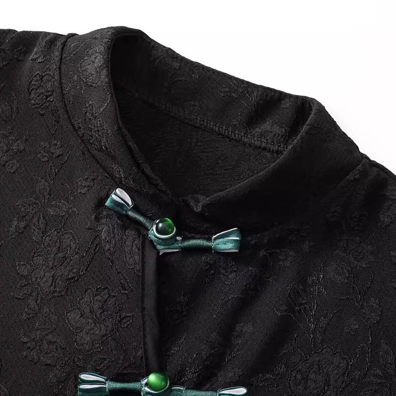 Vintage Buckle Top Flower Print Horse-face Skirt - image 6