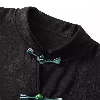 Vintage Buckle Top Flower Print Horse-face Skirt - image 6